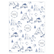 Holiday Toile Blue Greeting Cards