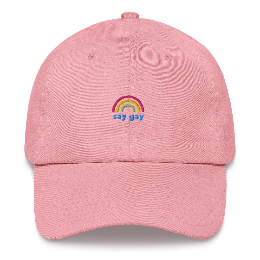 Say Gay Embroidered Baseball Hat