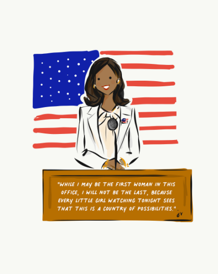 Kamala Little Girls Quote Print