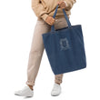 Burn Down the Patriarchy Organic Denim Embroidered Tote