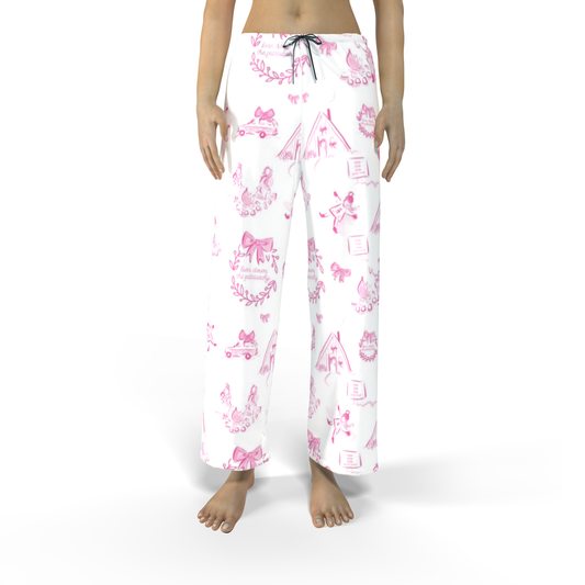 Holiday Toile Burn Down the Patriarchy Pajama Bottoms