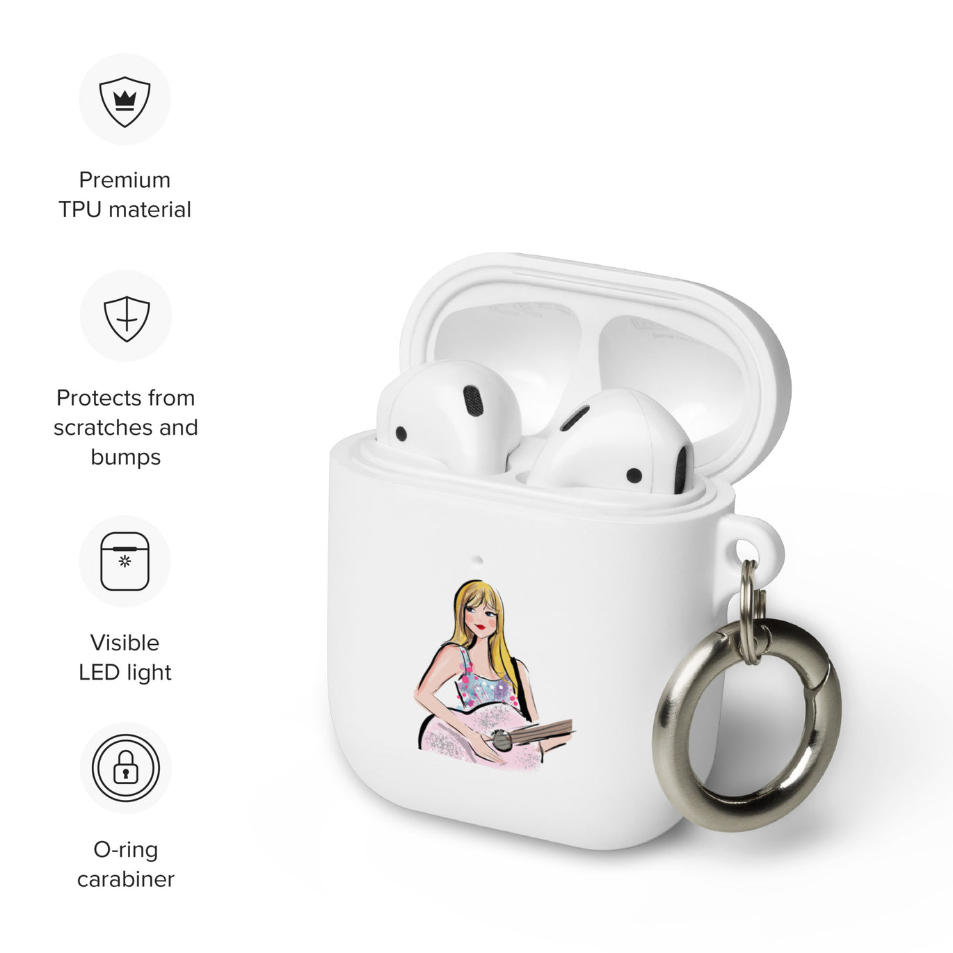 Taylor Swift Eras Tour Lover Rubber Case for AirPods® Jennifer Vallez